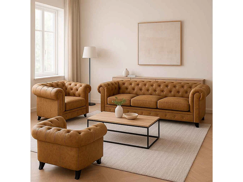 Sillón bege 110x81x77cm