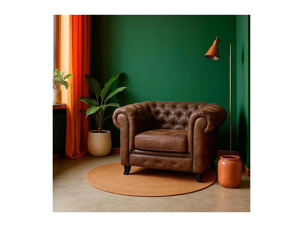 Fauteuil marron 110x81x77 cm