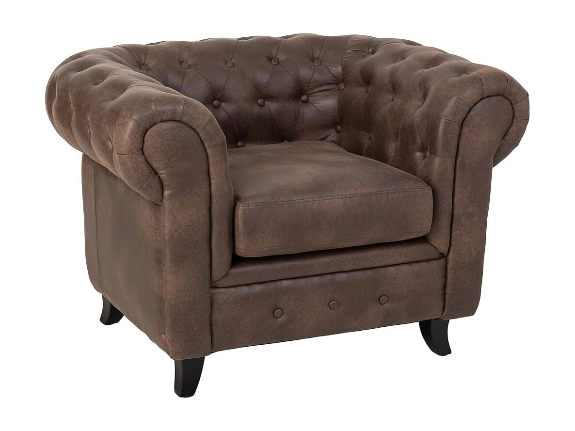 Sillón castanho 110x81x77cm