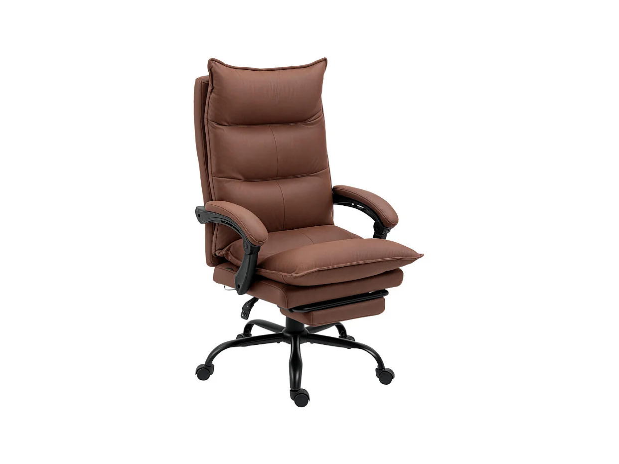 Fauteuil de bureau massant chauffant JANUO marron et noir