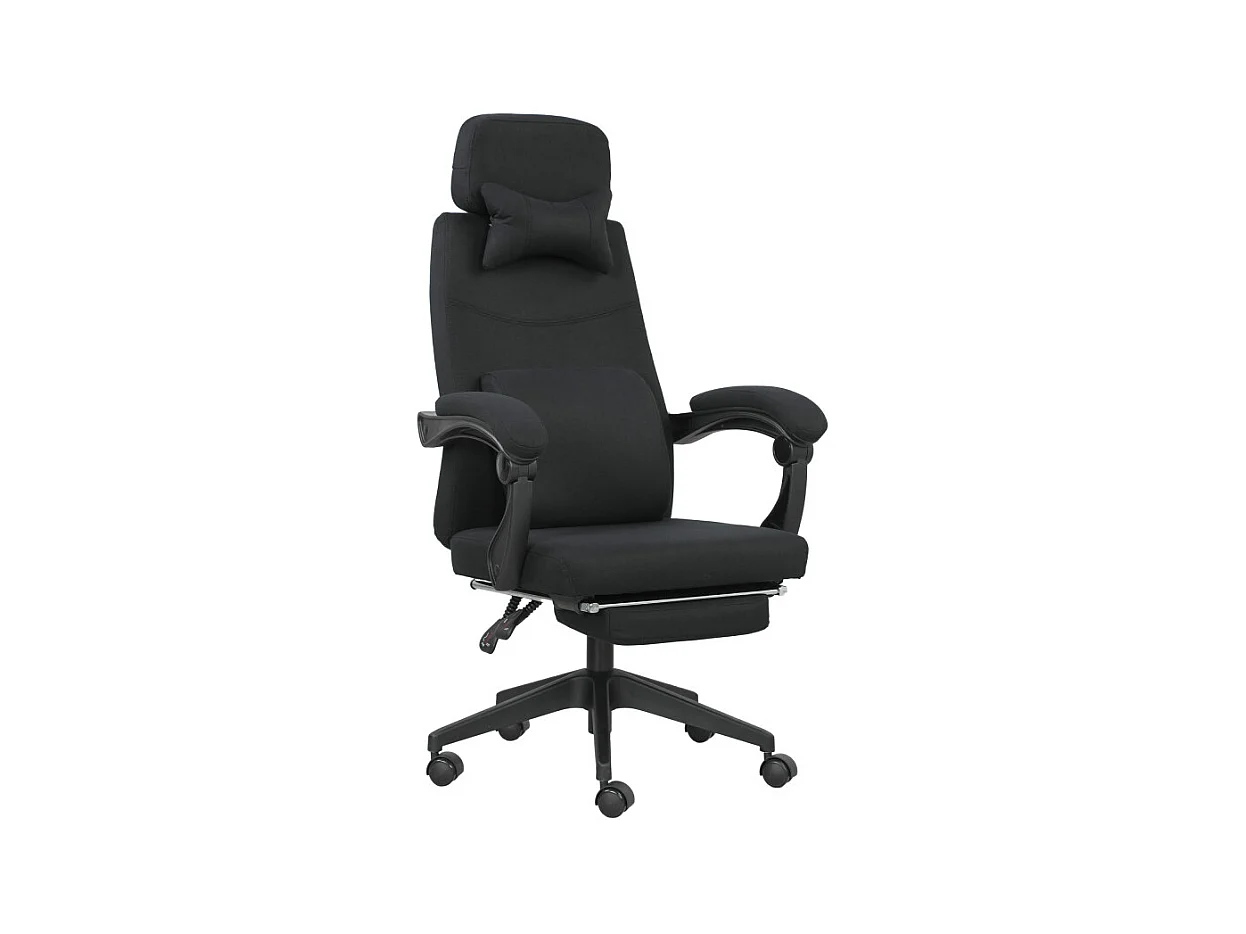 Fauteuil de bureau manager repose-pied intégrés JOYCE noir