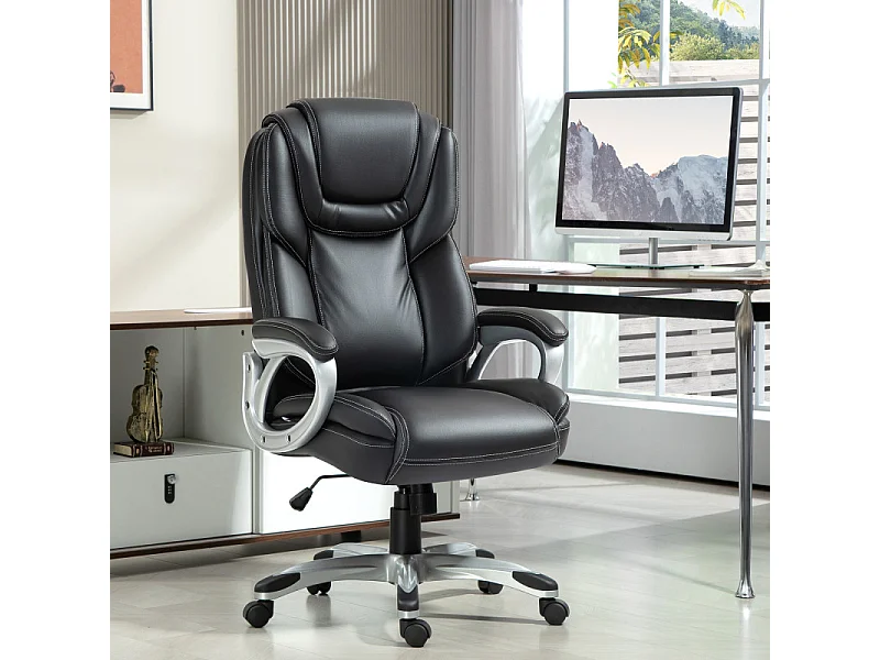 Chaise de bureau direction bascule RICCARDO noire