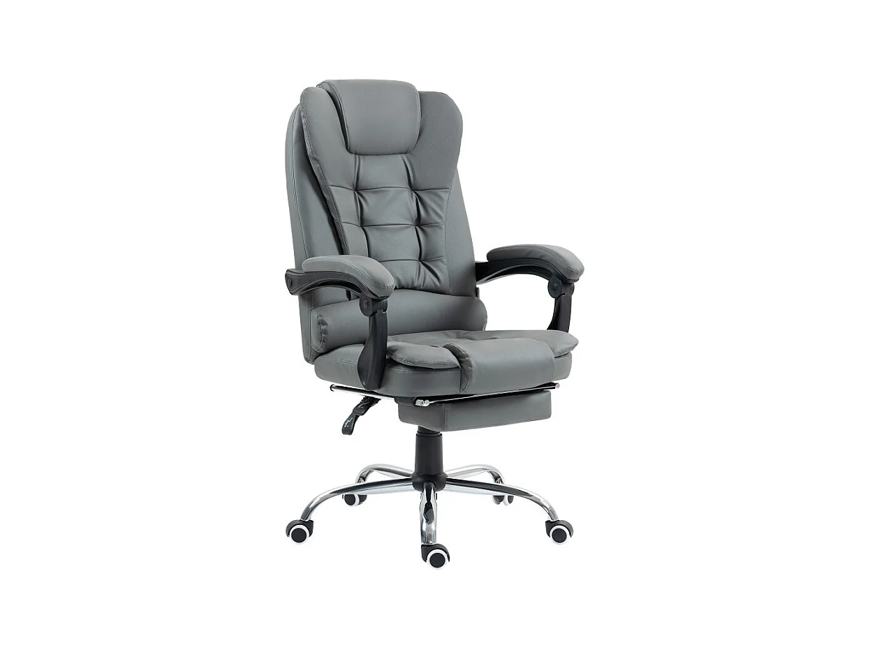 Fauteuil de bureau manager inclinable repose-pied HELMUT gris