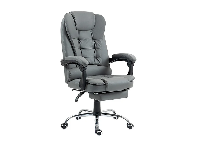 Fauteuil de bureau manager inclinable repose-pied HELMUT gris