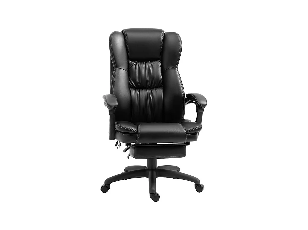 Fauteuil bureau massant inclinable réglable VINCETTO noir