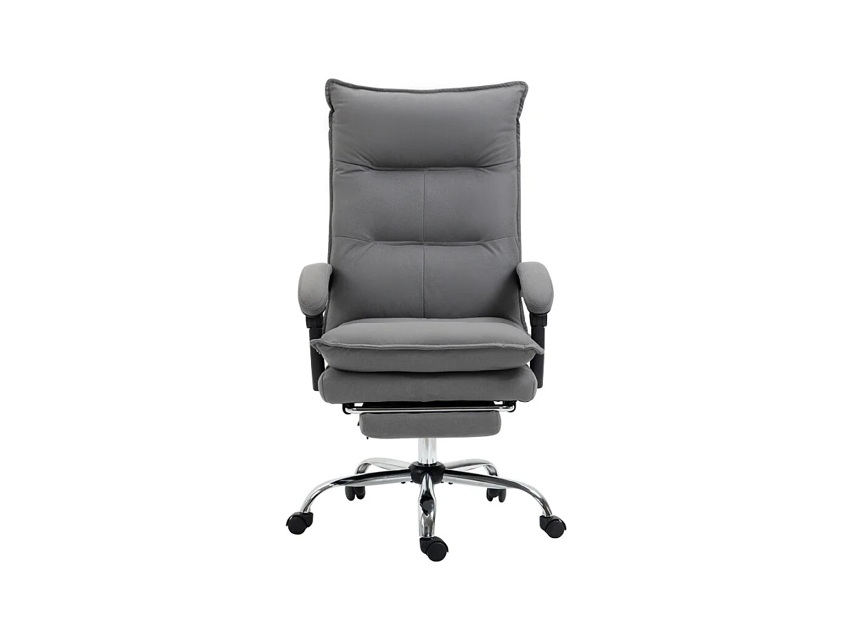 Fauteuil de bureau massant chauffant MONICA gris et noir