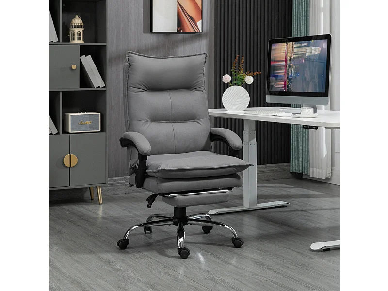 Fauteuil de bureau massant chauffant MONICA gris et noir