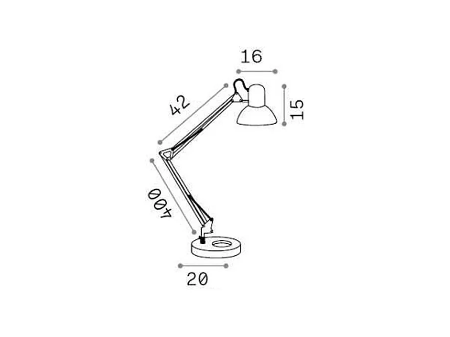 Ideal Lux WALLY Lampe de bureau noire