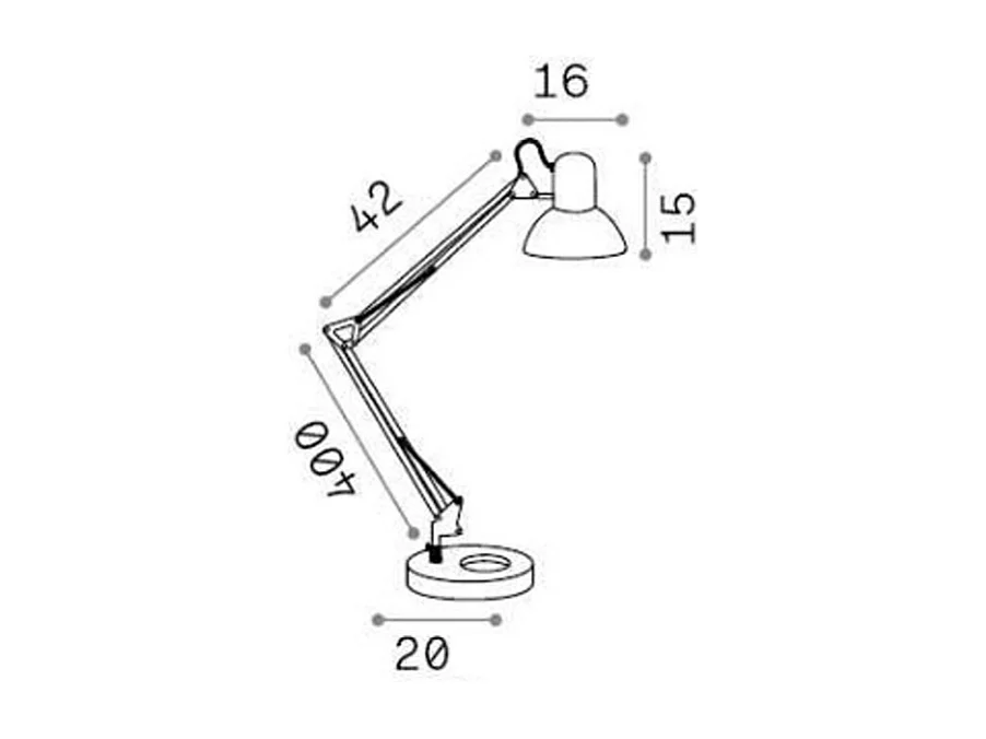 Ideal Lux WALLY Lampe de bureau noire