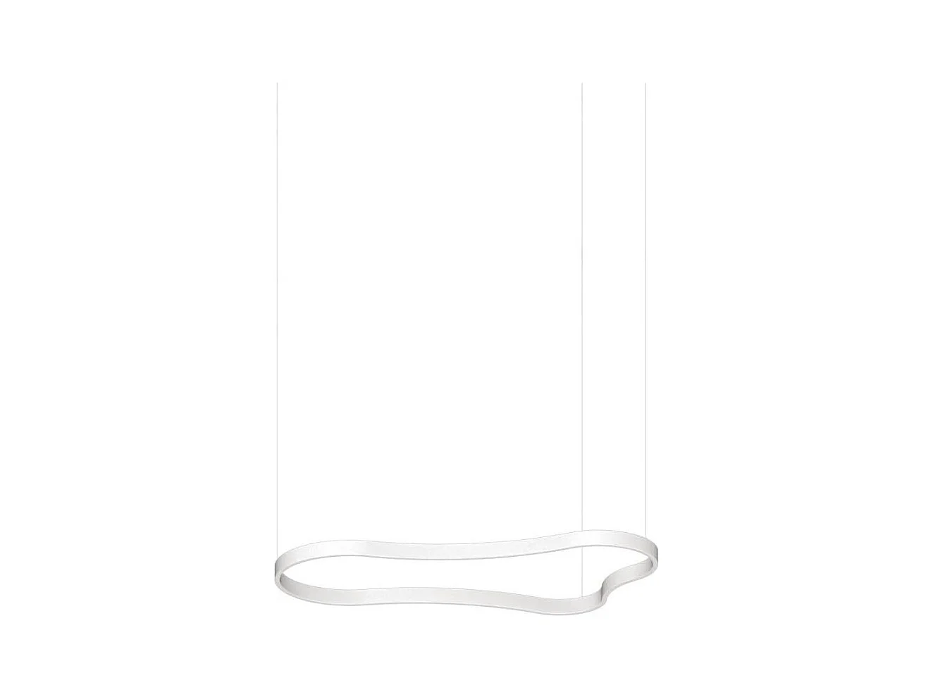 WAVES-2 SP, Suspension en métal blanc, Ideal Lux