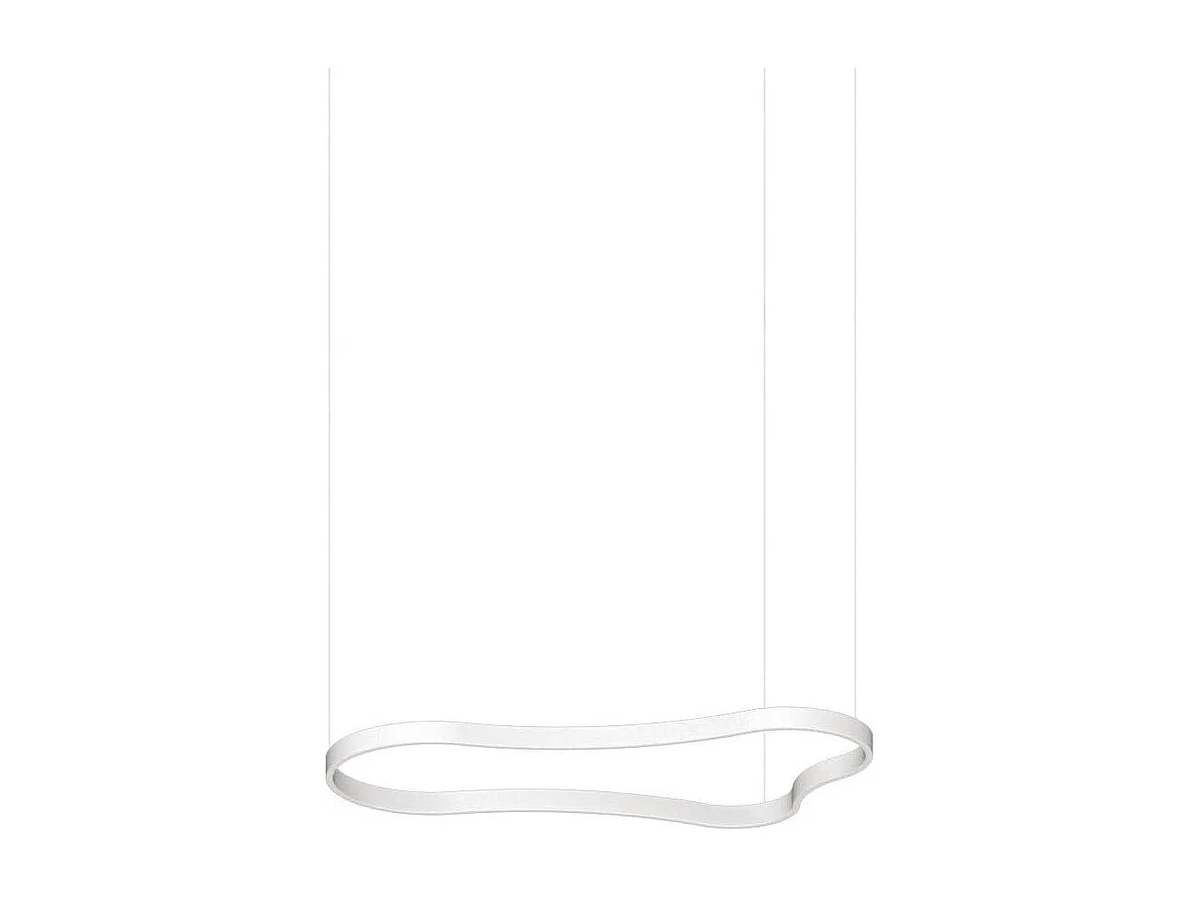 WAVES-2 SP, Suspension en métal blanc, Ideal Lux