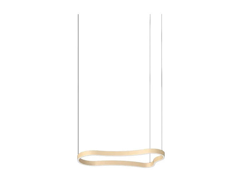 WAVES-1 SP, Sospensione in metallo ottonato, Ideal Lux