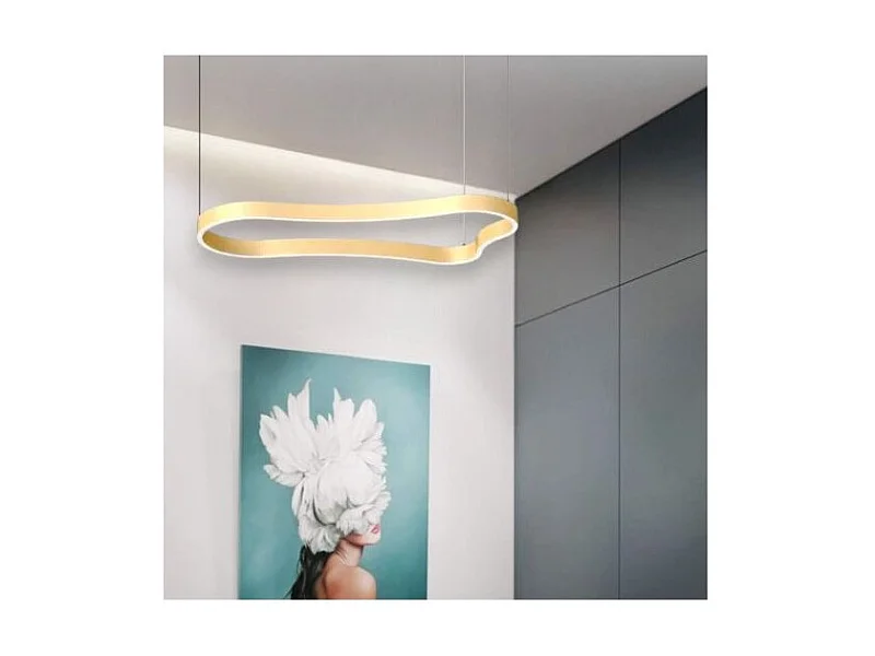 WAVES-1 SP, Gouden metalen hanger, Ideal Lux