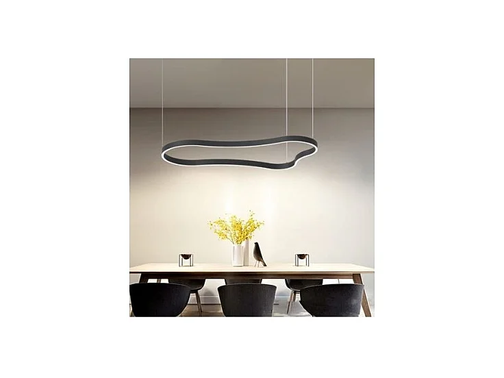 WAVES-1 SP, Suspension en métal noir, Ideal Lux