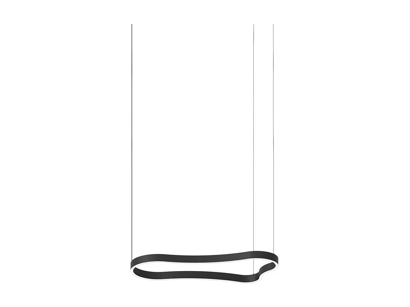 WAVES-1 SP, Suspension en métal noir, Ideal Lux