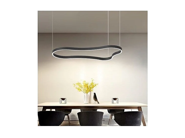 WAVES-1 SP, Suspension en métal noir, Ideal Lux