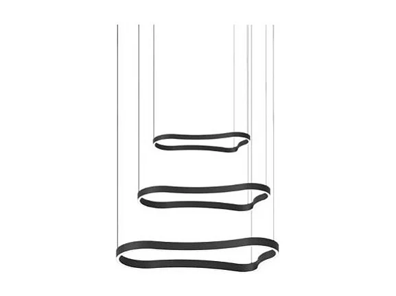 WAVES-1 SP, Suspension en métal noir, Ideal Lux