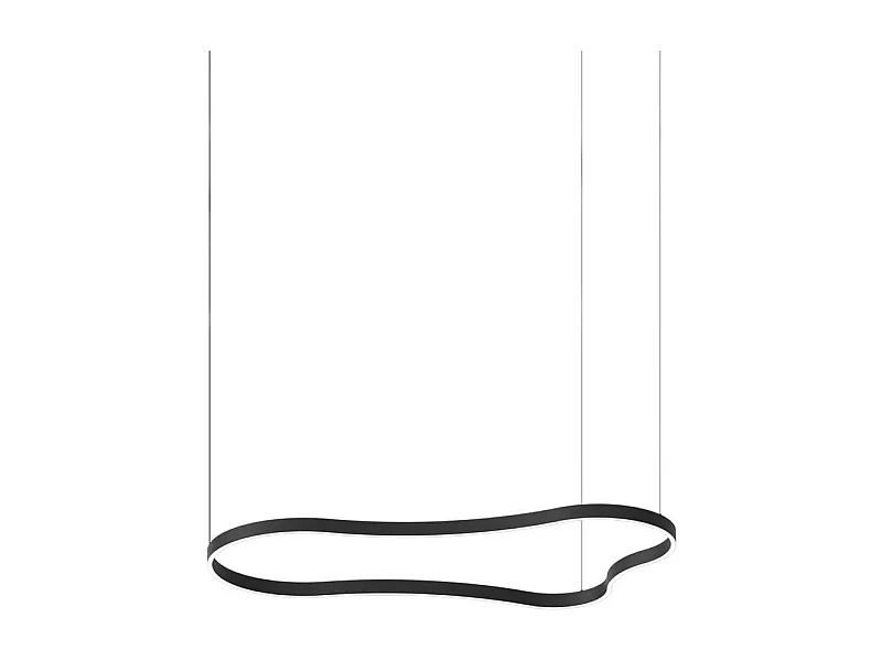 WAVES-3 SP, Suspension en métal noir, Ideal Lux
