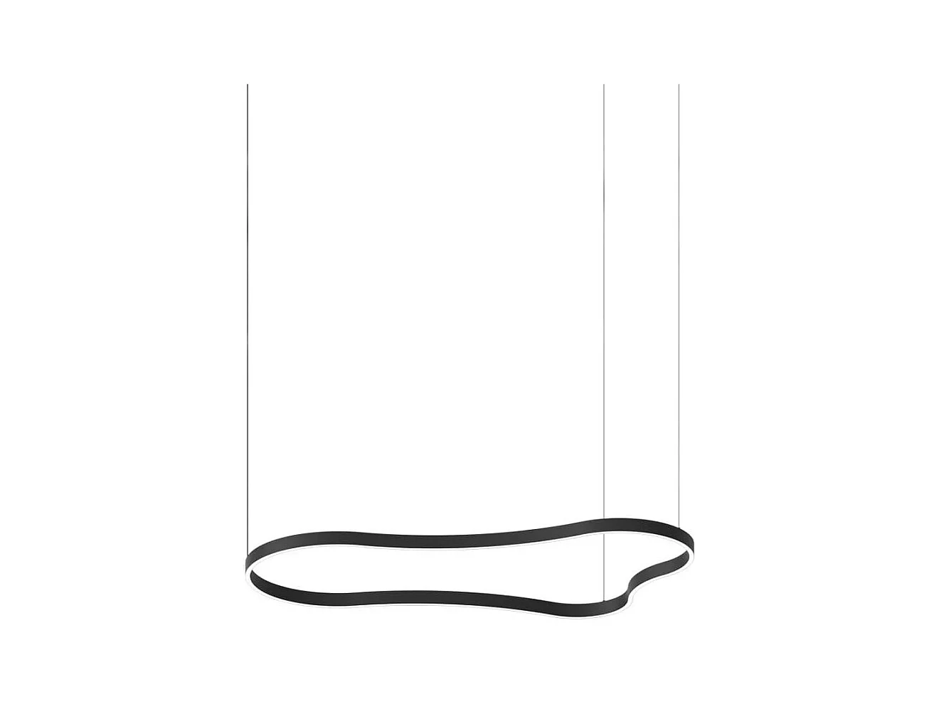 WAVES-3 SP, Sospensione in metallo nero, Ideal Lux
