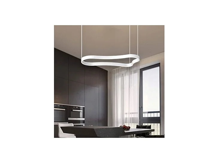 WAVES-3 SP, Suspension en métal blanc, Ideal Lux