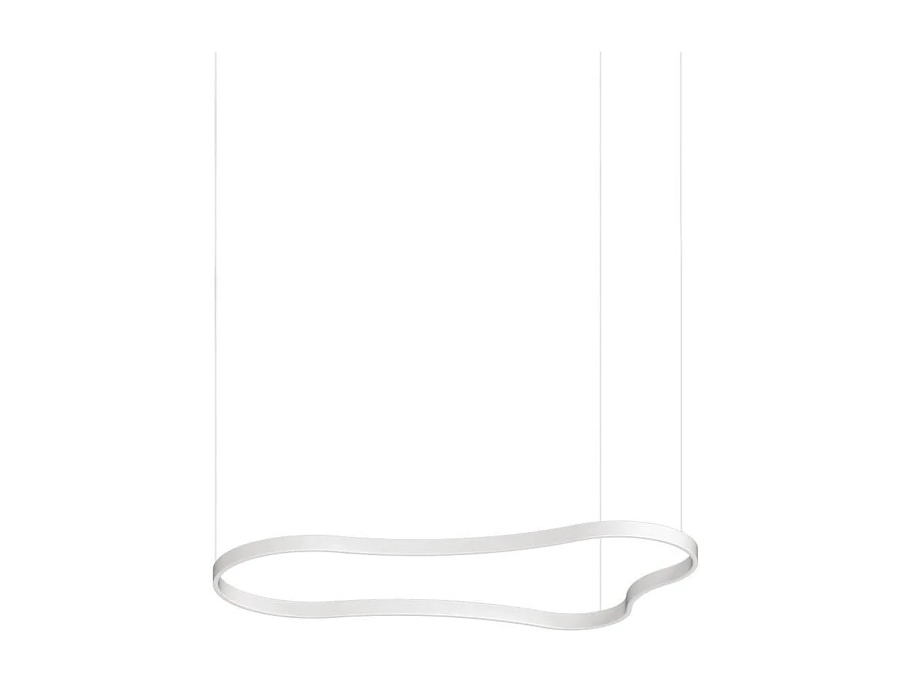 WAVES-3 SP, Suspension en métal blanc, Ideal Lux