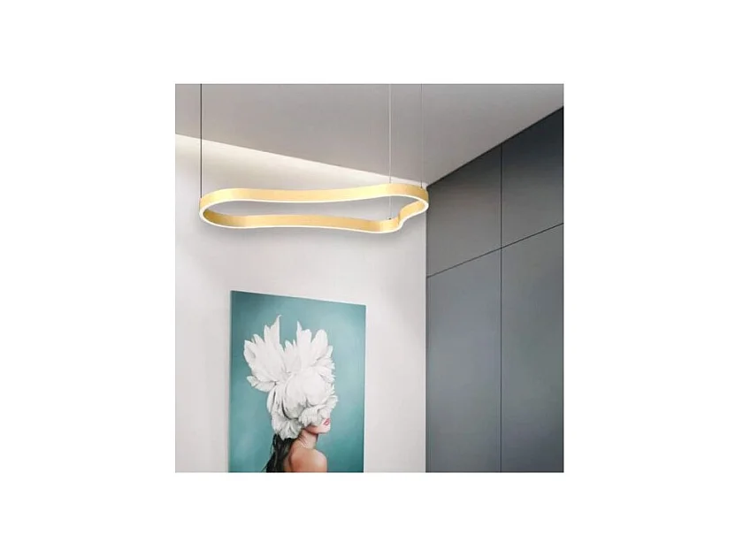 WAVES-2 SP, Suspension en métal doré, Ideal Lux