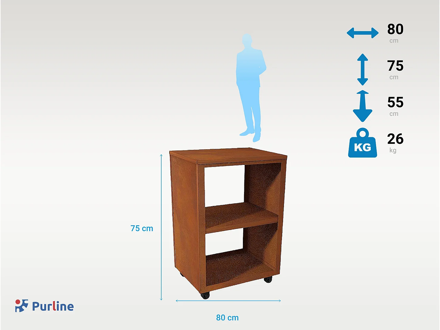 Table d'appoint pour barbecue en acier corten