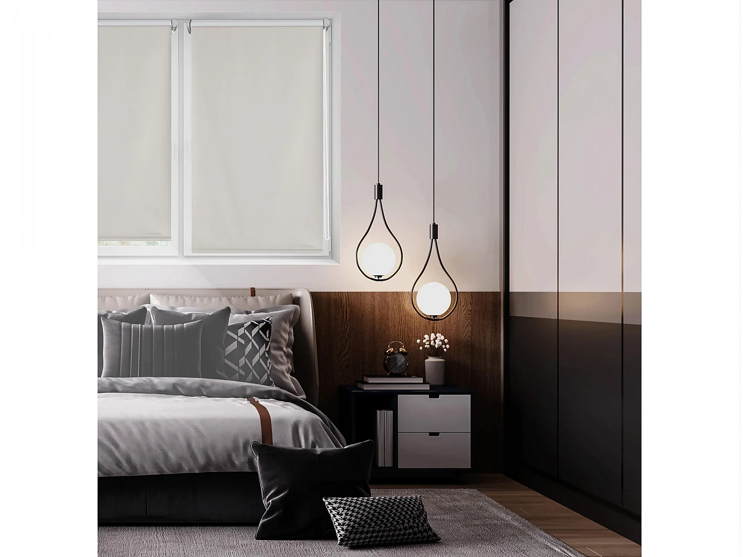 Store enrouleur Easyfix Polyester Opaque 57x180