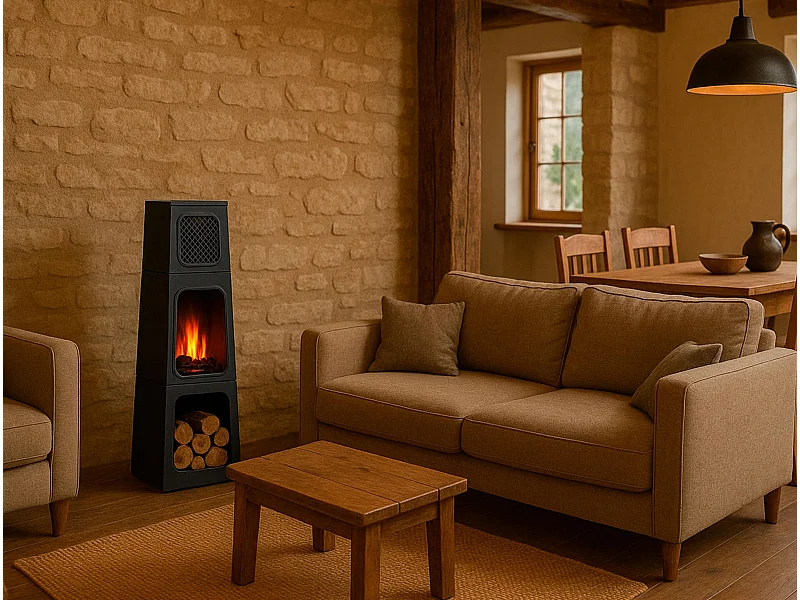 Poêle électrique pyramidale d'intérieur