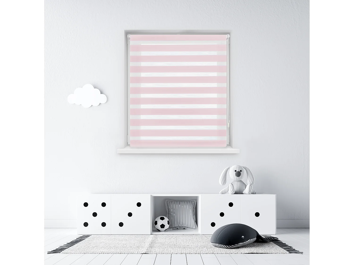 Dag- en nachtrolgordijn Eenvoudig te monteren met lijm of clips