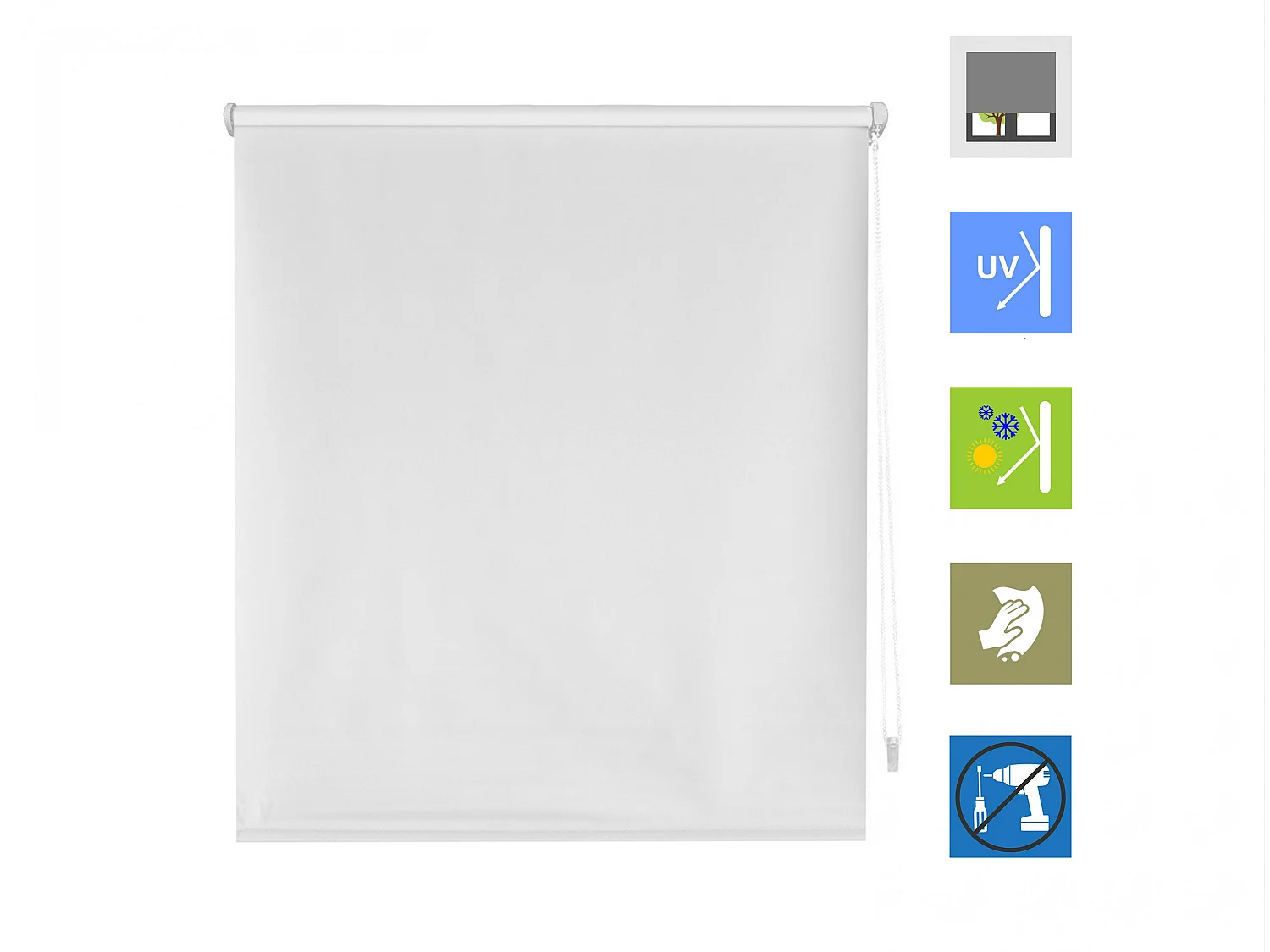 Store enrouleur Easyfix Polyester Opaque 47x180