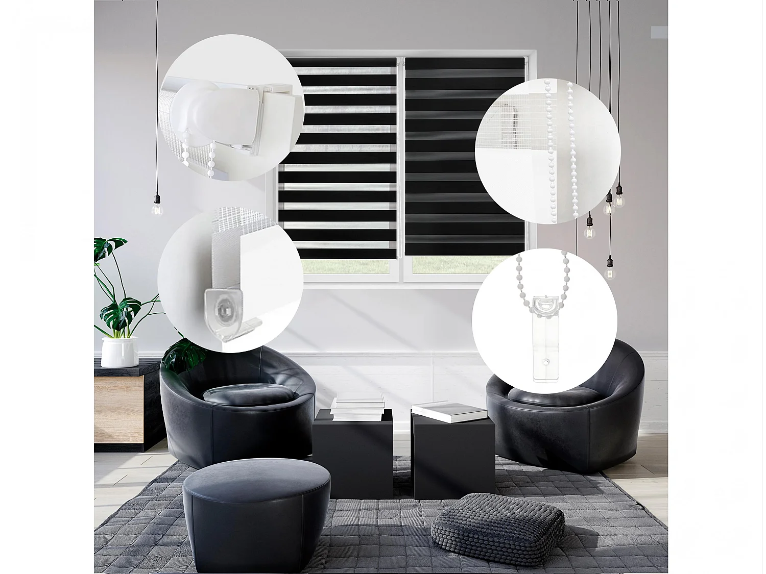 Store enrouleur Polyester Translucide 47x180