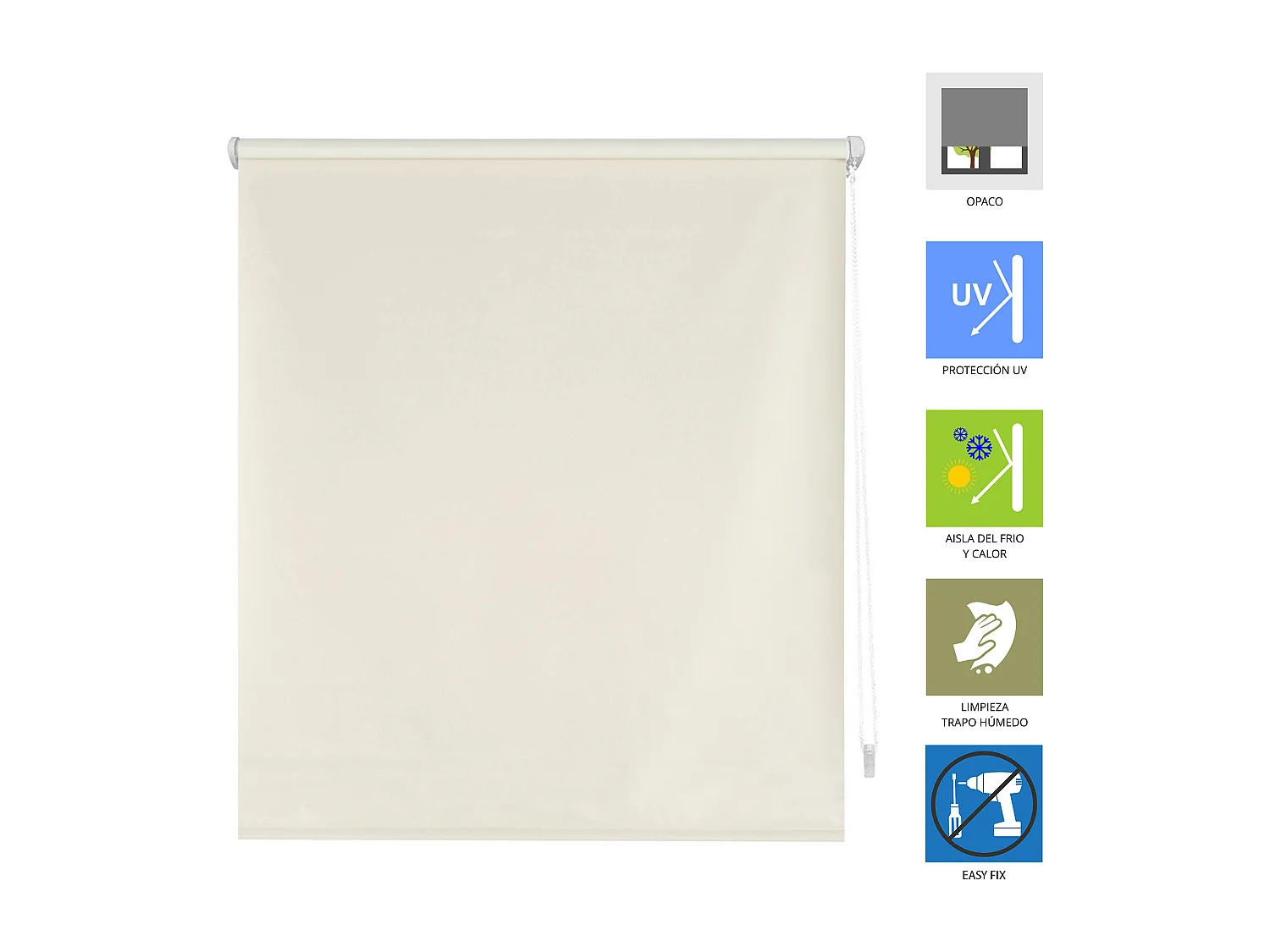 Store enrouleur Easyfix Polyester Opaque Multicolore