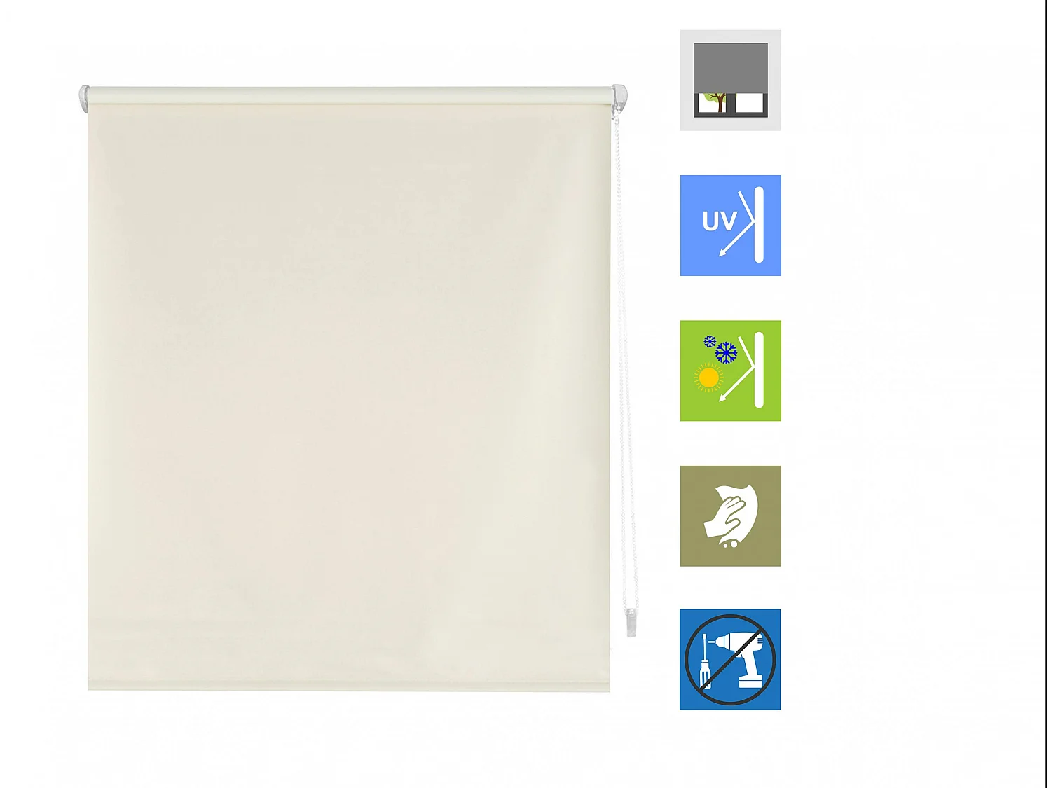 Store enrouleur Easyfix Polyester Opaque 47x180