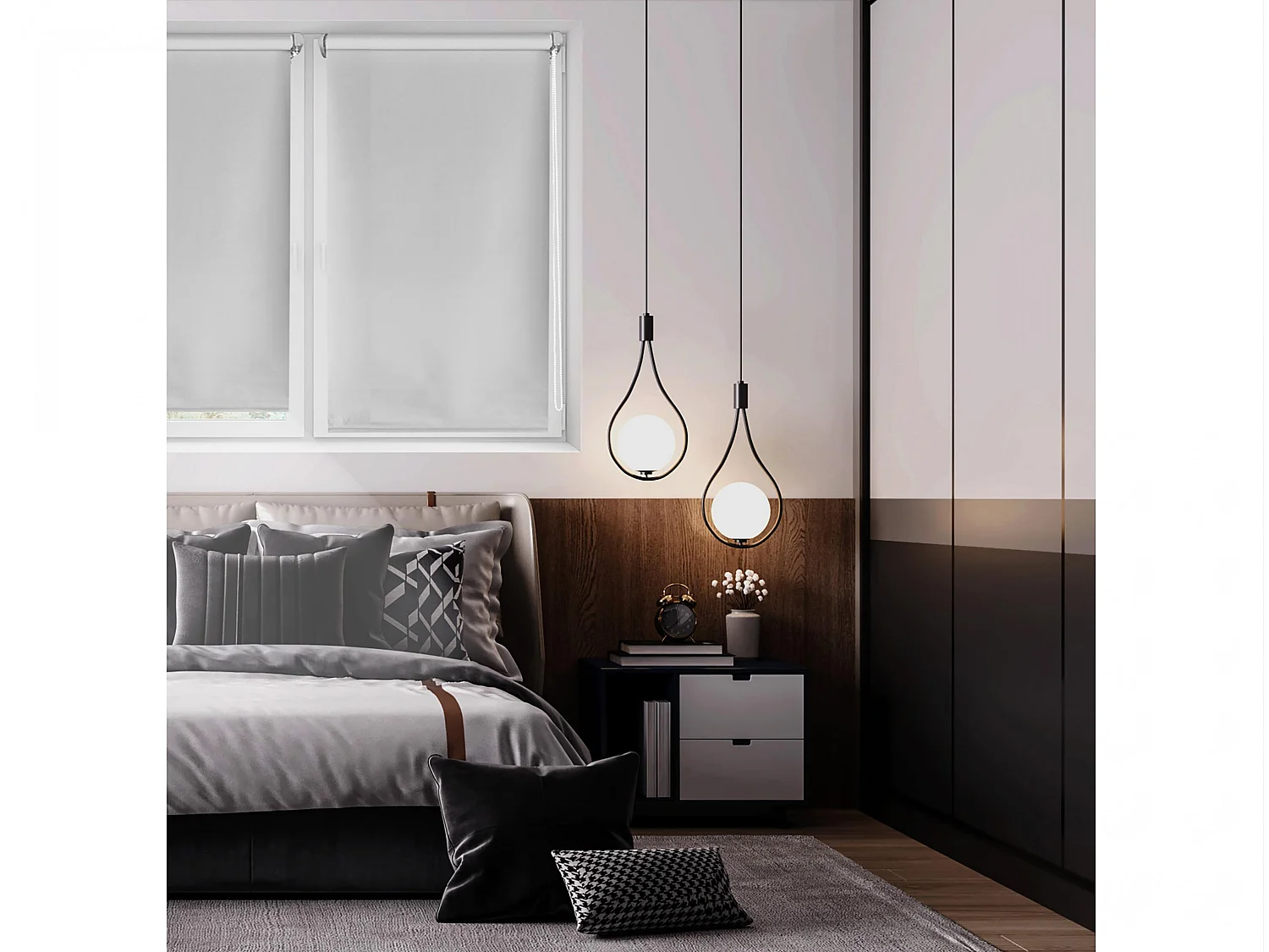 Store enrouleur Easyfix Polyester Opaque 57x180