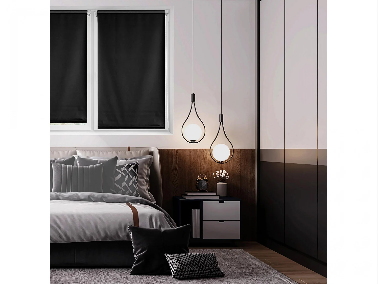 Store enrouleur Easyfix Polyester Opaque 77x180