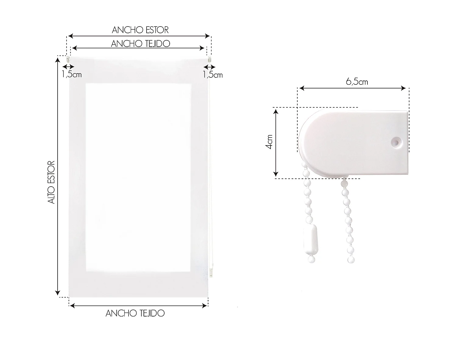 Store enrouleur Easyfix Polyester Opaque Multicolore