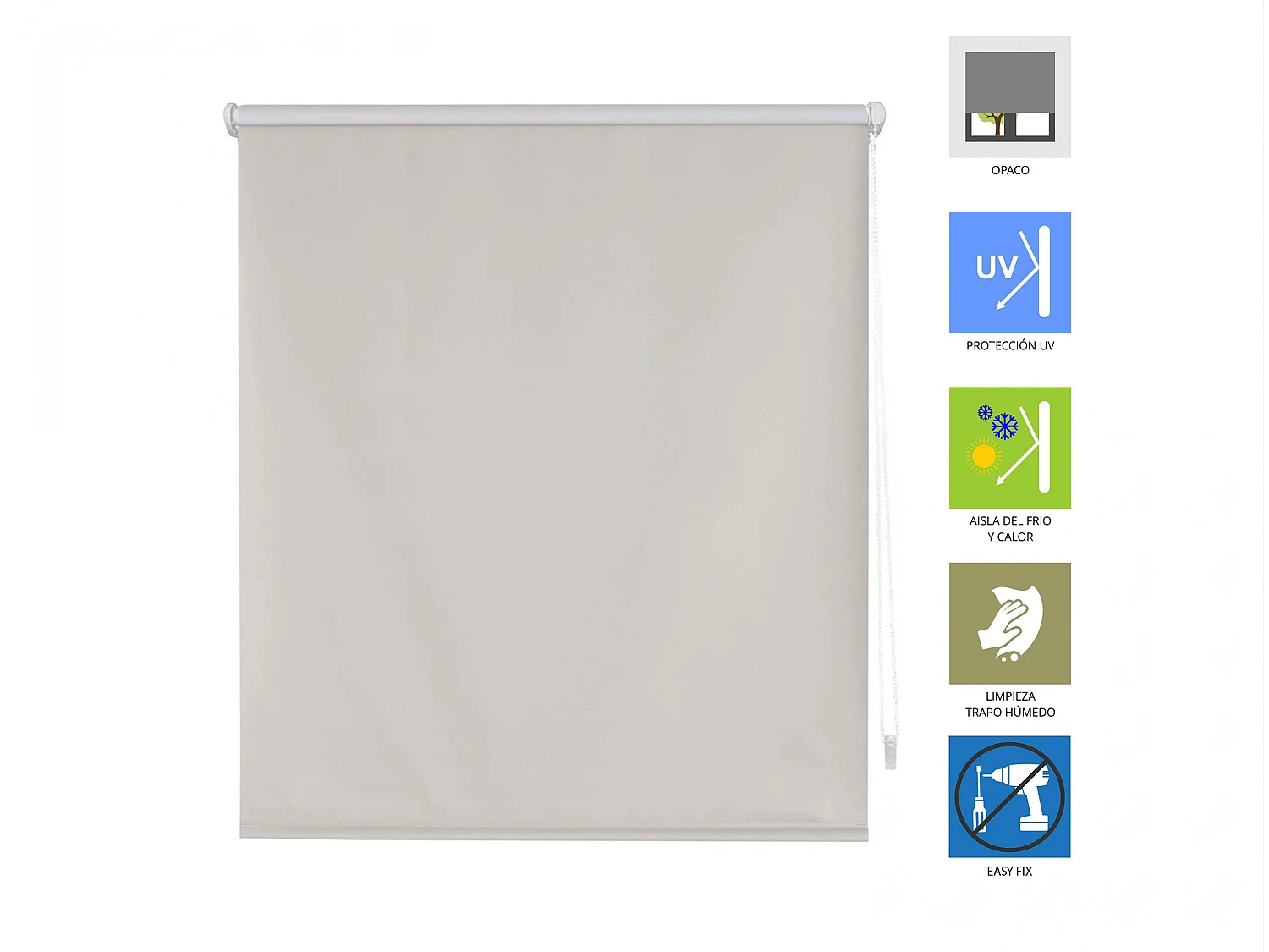 Store enrouleur Easyfix Polyester Opaque 67x180