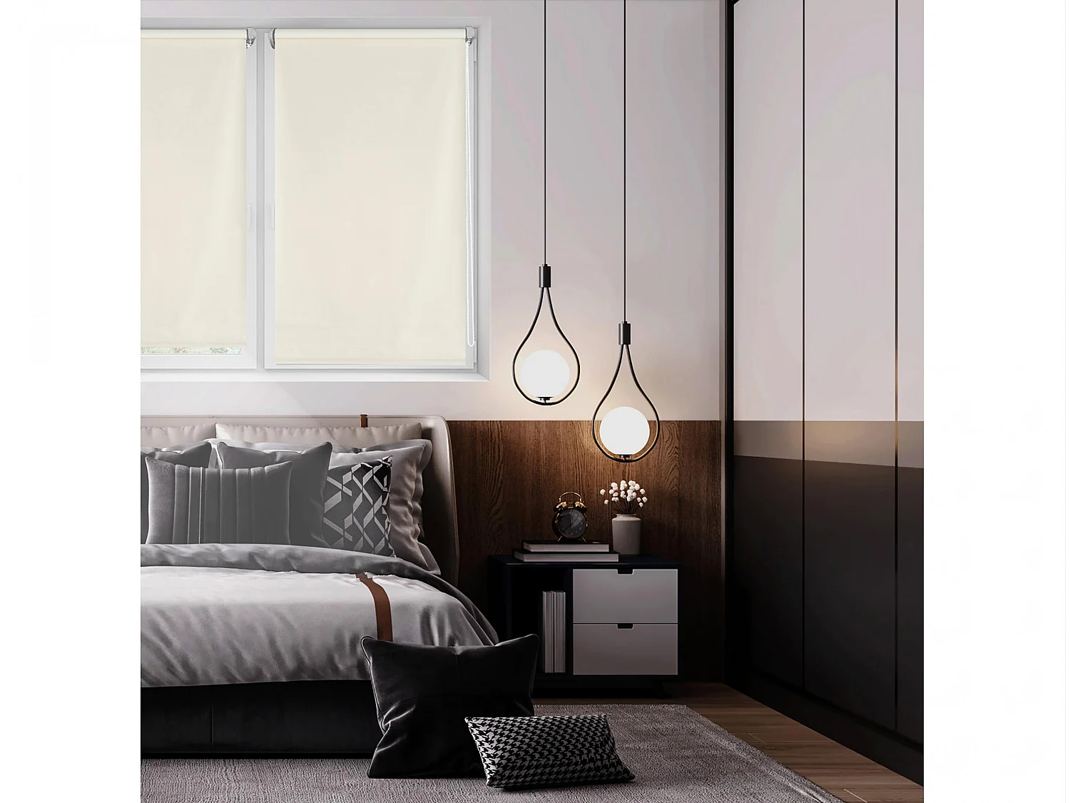 Store enrouleur Easyfix Polyester Opaque 62x180