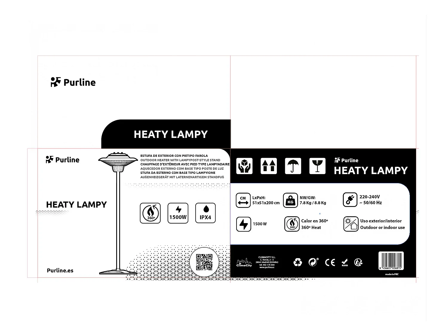 Fornello da esterno con piede a lampione