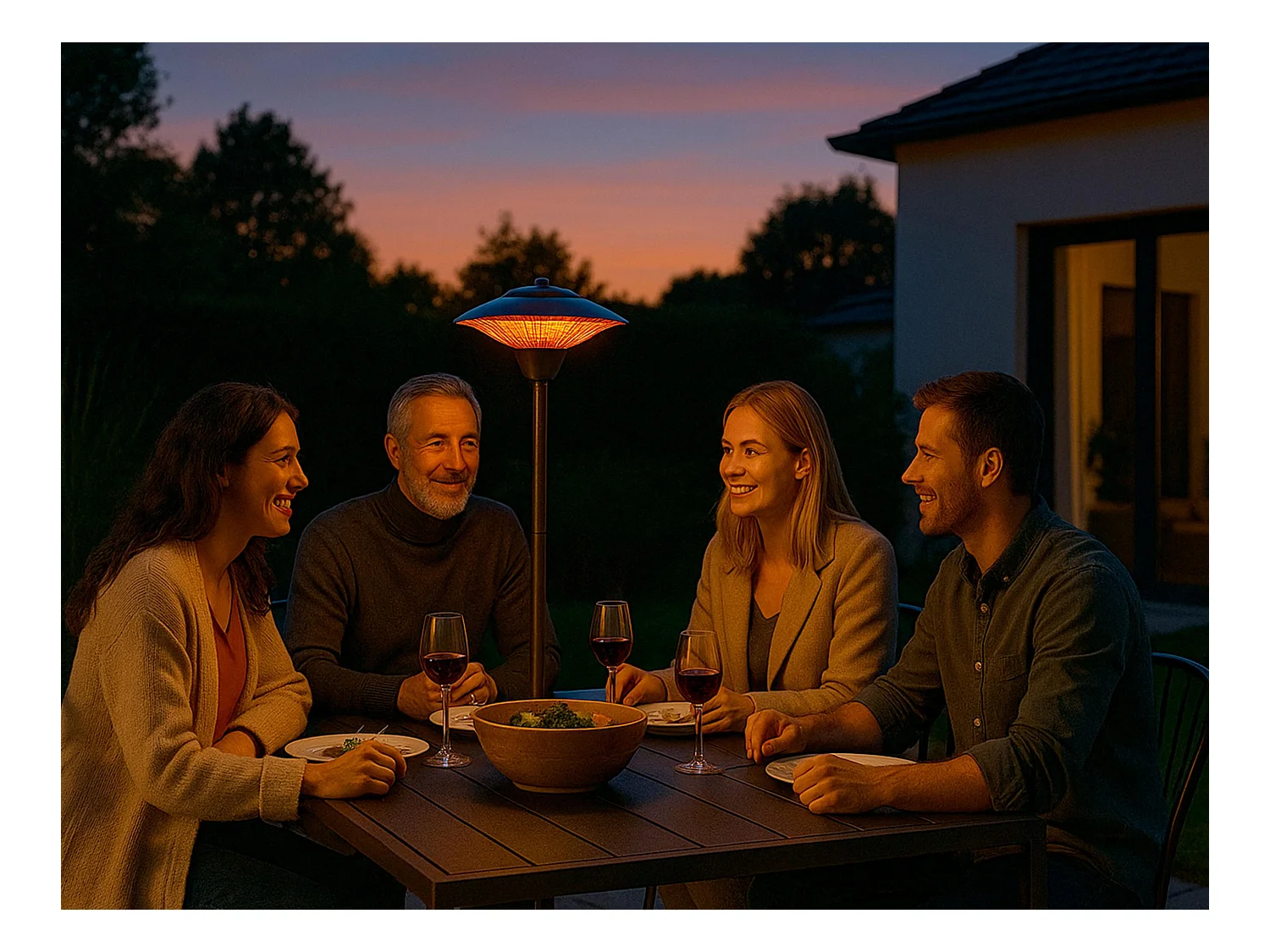 Fornello da esterno con piede a lampione