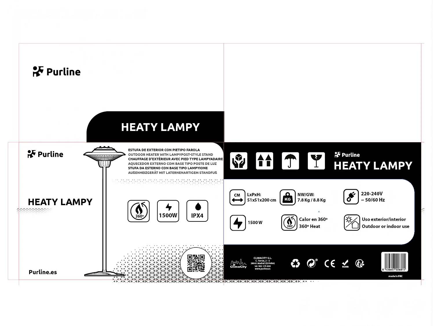 Cuisinière d'extérieur avec pied de lampadaire