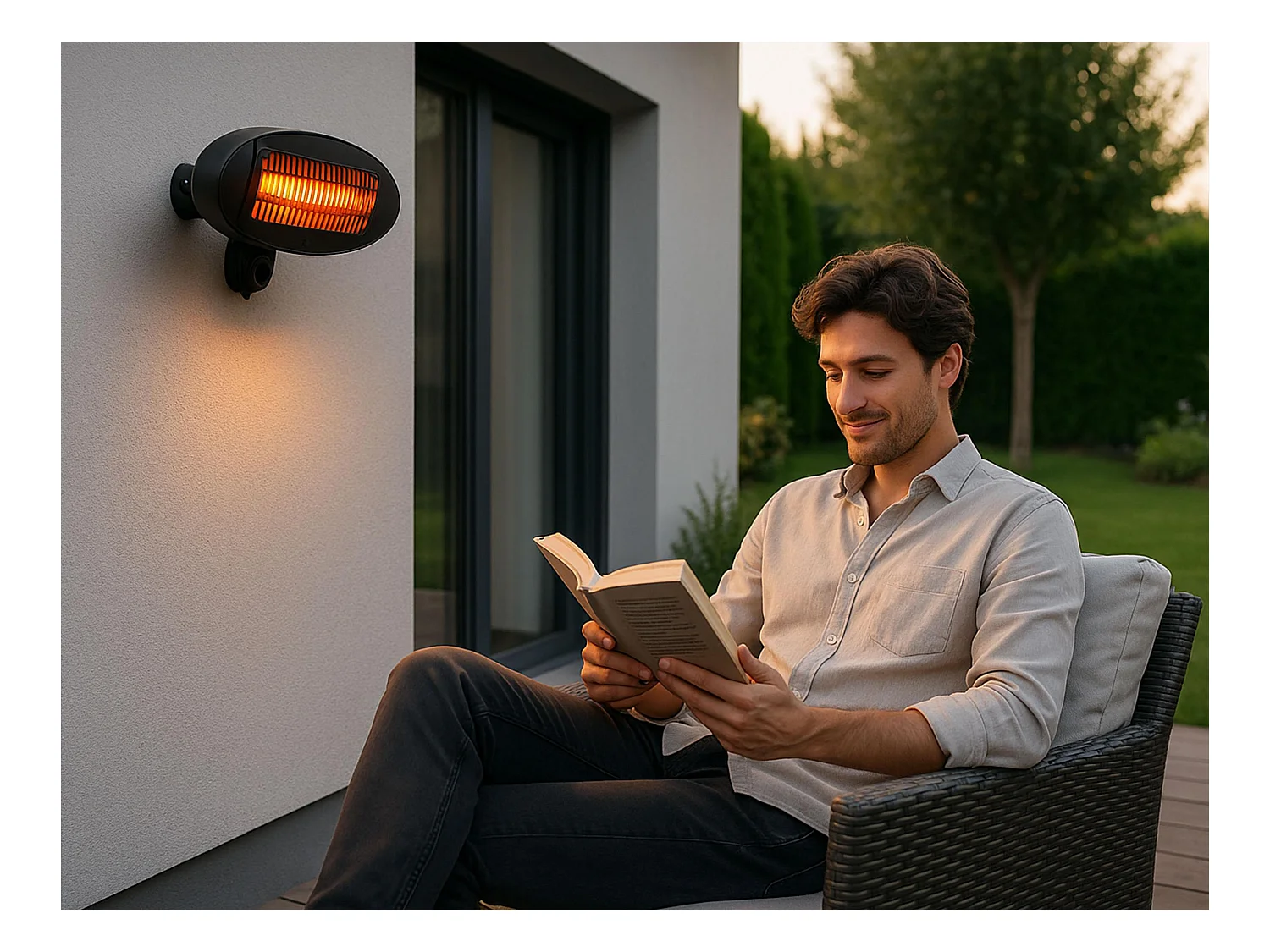 Riscaldatore alogeno da esterno 3 potenze