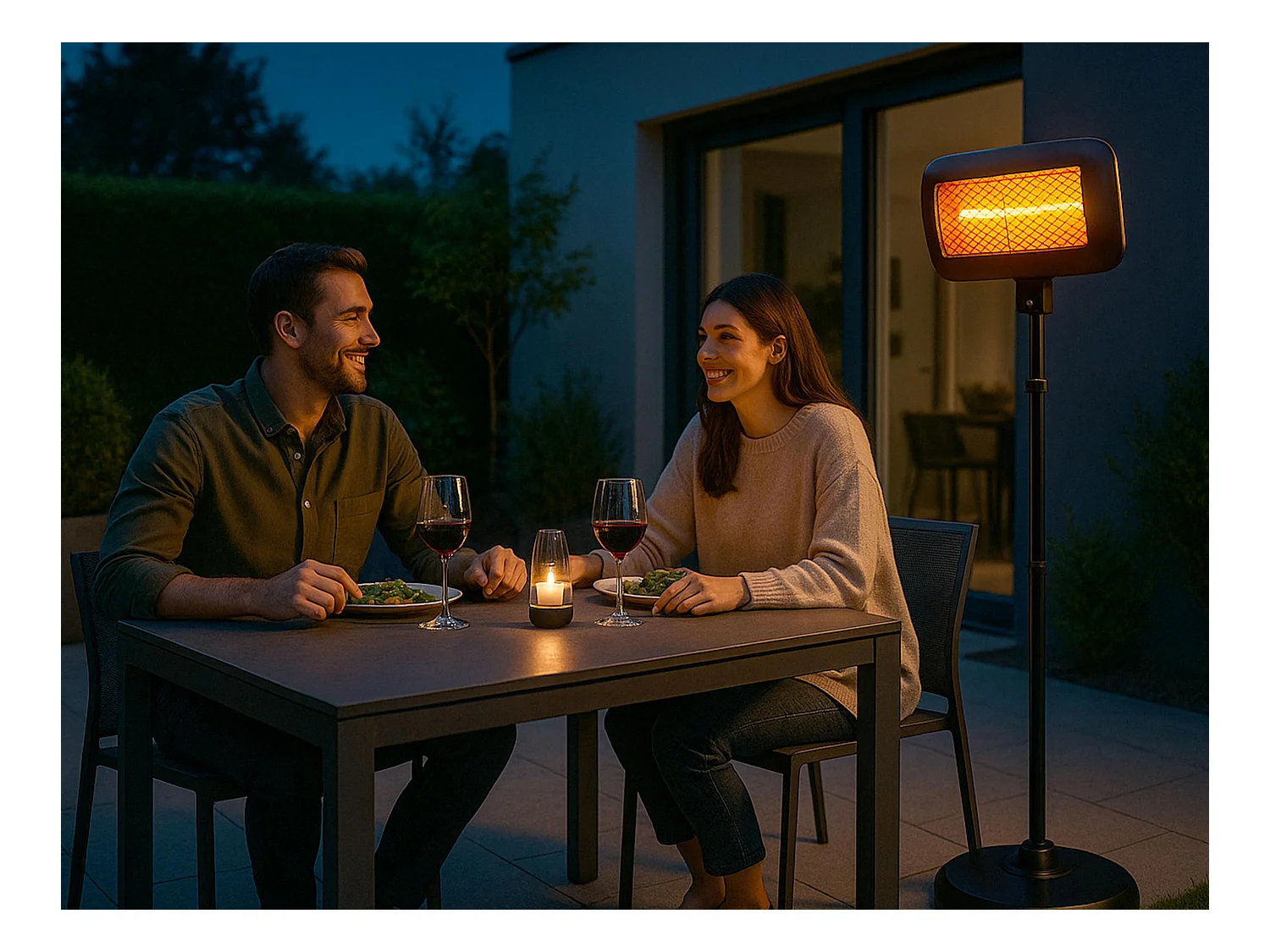 Fornello digitale da esterno con piede e telecomando