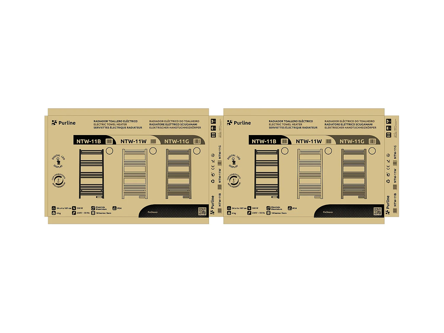 Sèche-serviettes avec minuterie 500W