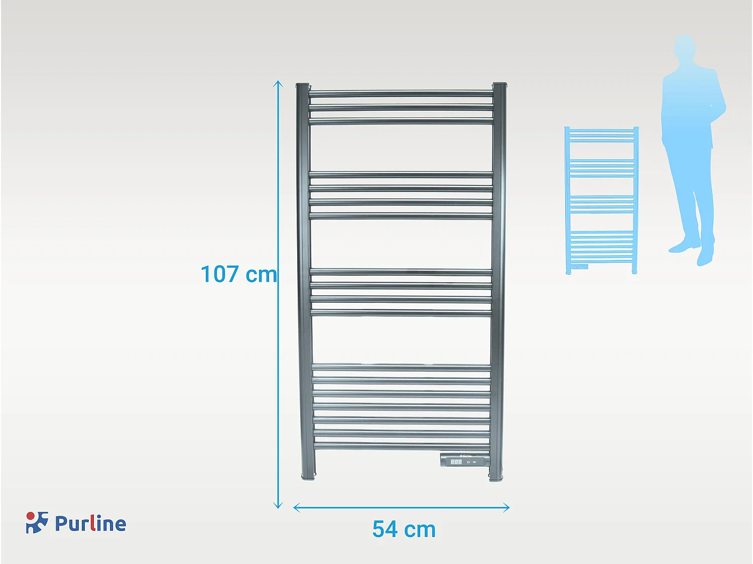 500 W aluminium handdoekhouder met timer