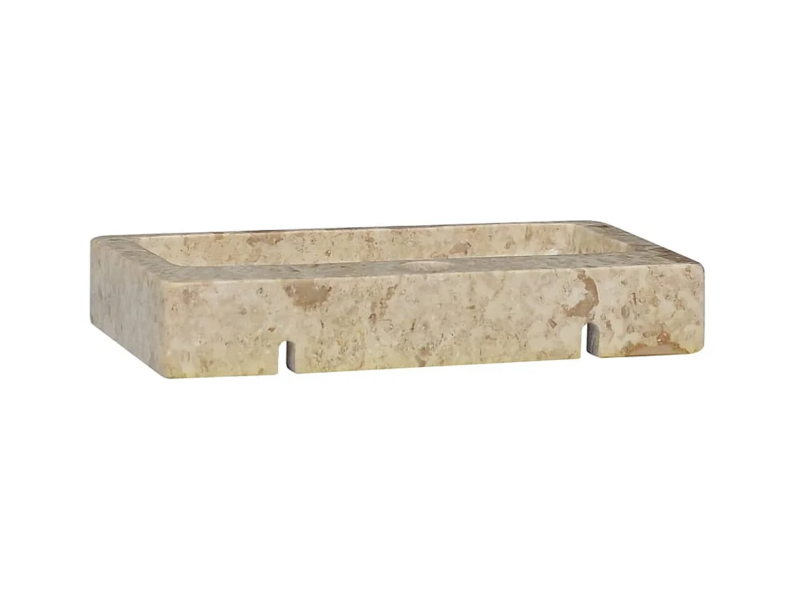 Lavabo salle de bain-Vasque mural crème 38x24x6,5 cm marbre