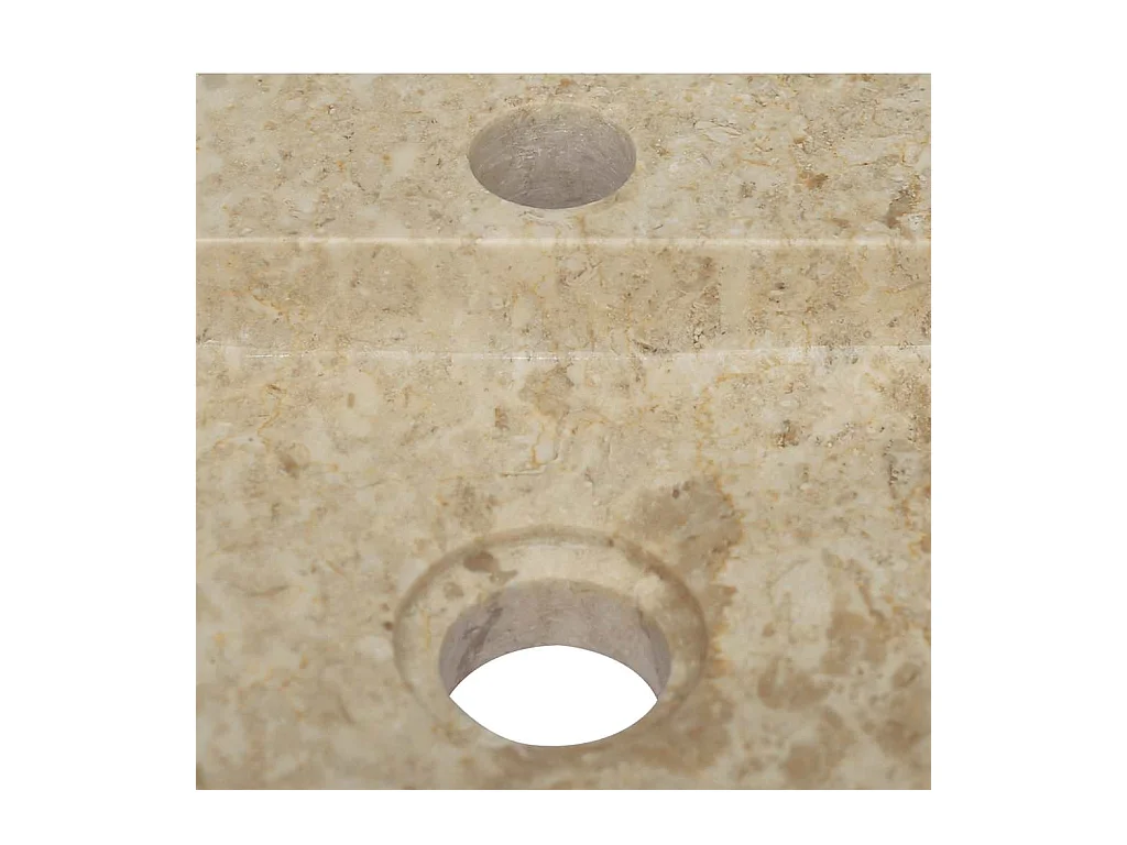 Lavabo salle de bain-Vasque mural crème 38x24x6,5 cm marbre