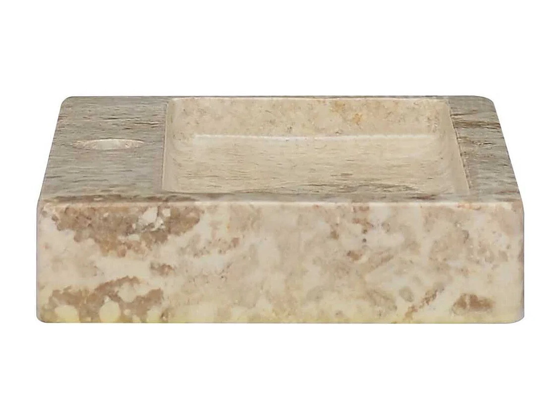 Lavabo salle de bain-Vasque mural crème 38x24x6,5 cm marbre