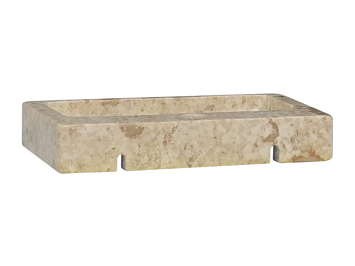 Lavabo salle de bain-Vasque mural crème 38x24x6,5 cm marbre